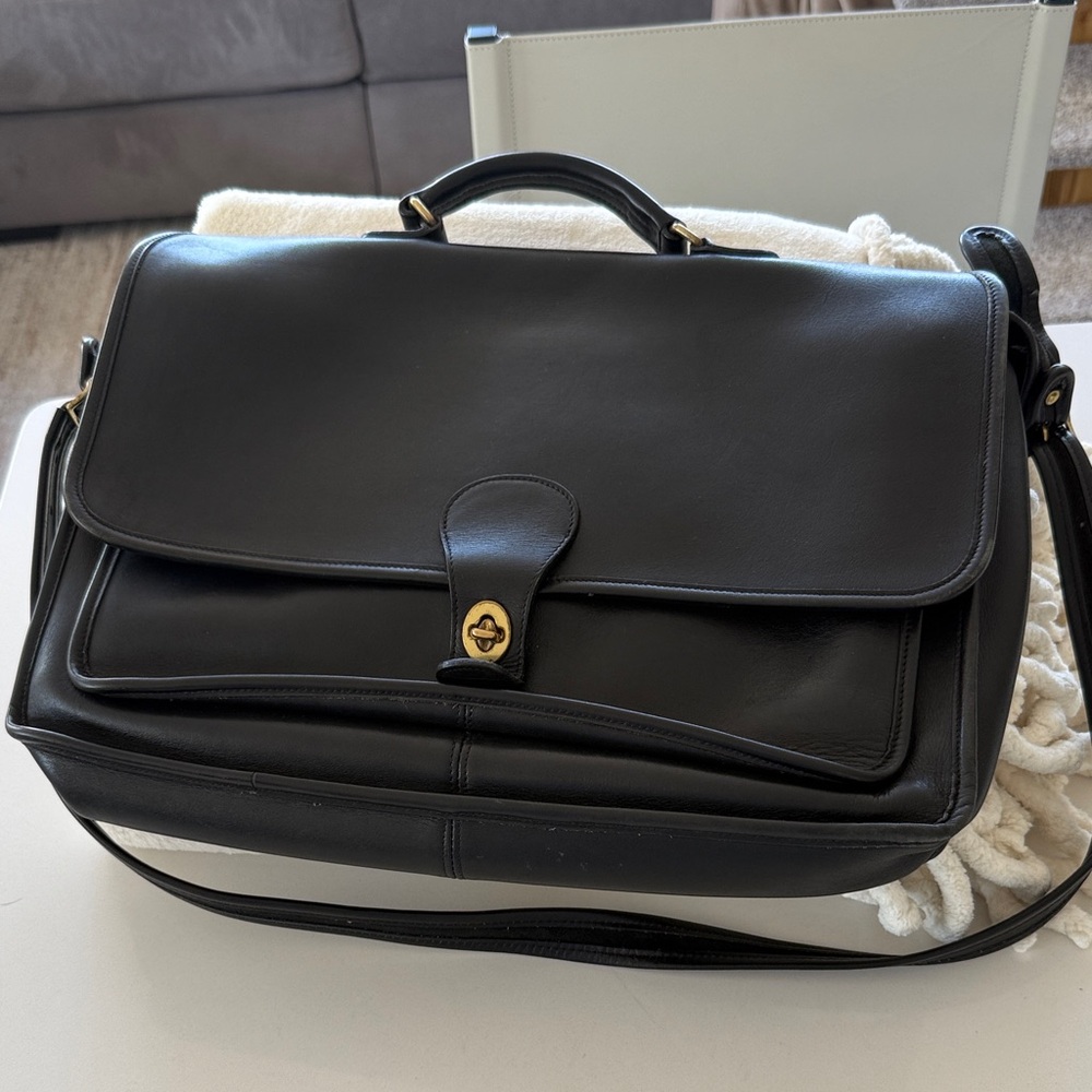 1998 OG Coach briefcase perfectly aged.  Back when Coach was COACH